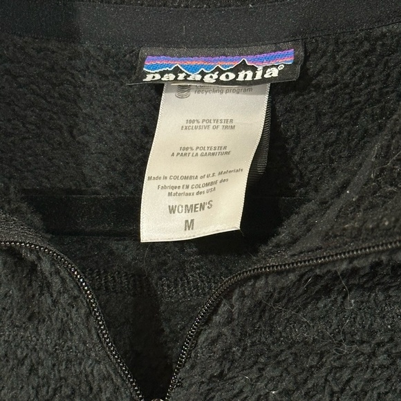 Patagonia Women’s Retro Pile Fleece Vest – Black – Size M – Full Zip - Picture 4 of 4